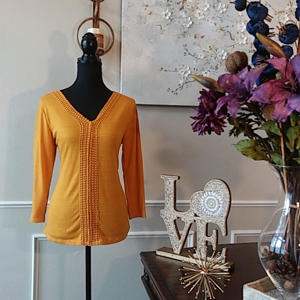 🍁🍂 Carolyn Taylor 3/4 Sleeves Tunic Top. Size S. 🍁🍂 - Picture 8 of 17